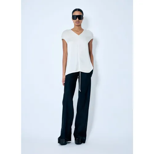 Satin V-Neck Panel Top - Rick Owens - Modalova
