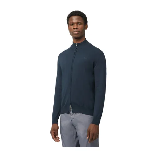 Blue Zip Sweater Casual Style - Harmont & Blaine - Modalova