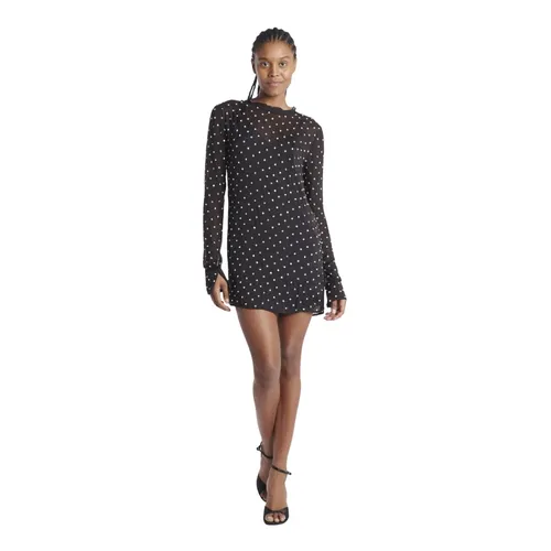 Black Swaroski Mini Dress Polyester Material - Dodo BAR OR - Modalova