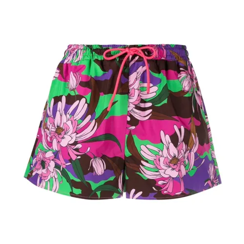 Floral Print Drawstring Shorts - Moncler - Modalova