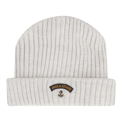Ribbed Wool Beanie - Paul & Shark - Modalova