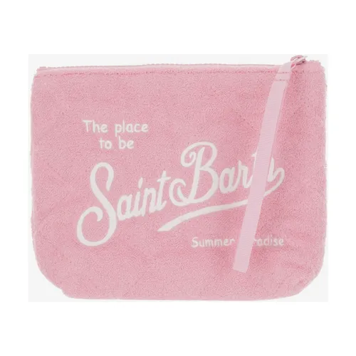 Sponge Effect Clutch Bag with Logo - MC2 Saint Barth - Modalova