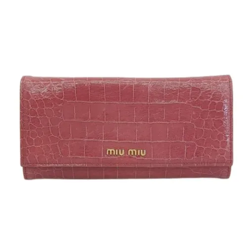 Pre-owned Leather wallets - Miu Miu Pre-owned - Modalova