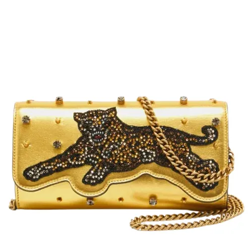 Pre-owned Leather clutches - Gucci Vintage - Modalova