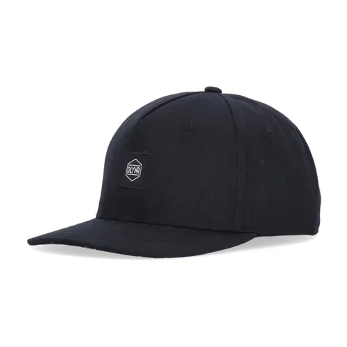 Flat Brim Cap Black Cotton Logo - Dolly Noire - Modalova