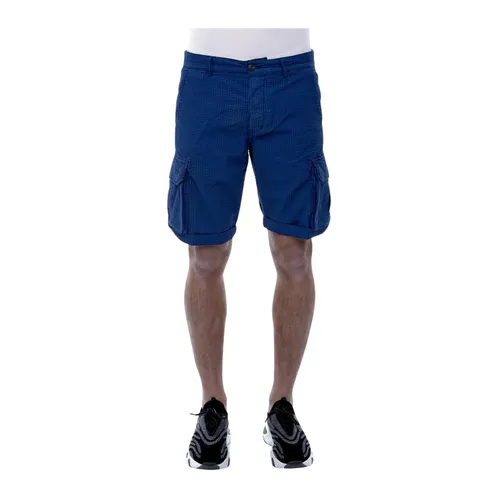 Seersucker Cargo Bermuda Shorts - 40Weft - Modalova