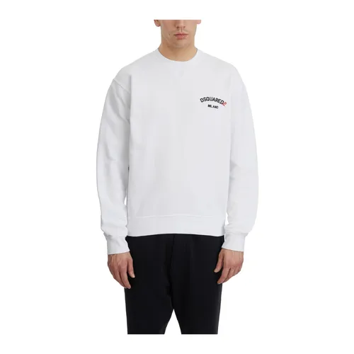 Cotton Crewneck Sweatshirt - Dsquared2 - Modalova