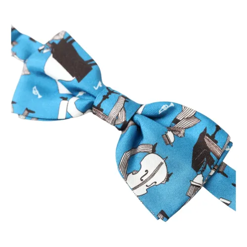 Blue Jazz Club Silk Bow Tie - Dolce & Gabbana - Modalova
