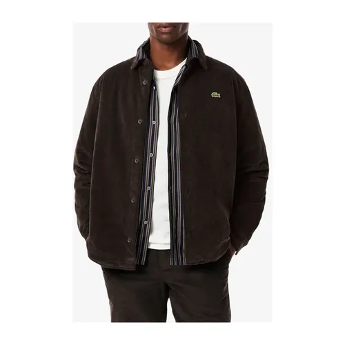 Overshirt oversize in velluto a coste - Lacoste - Modalova