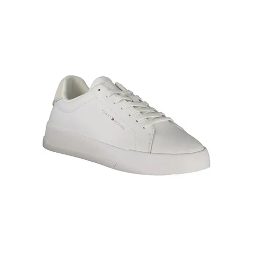 White Leather Men Sneaker - Tommy Hilfiger - Modalova