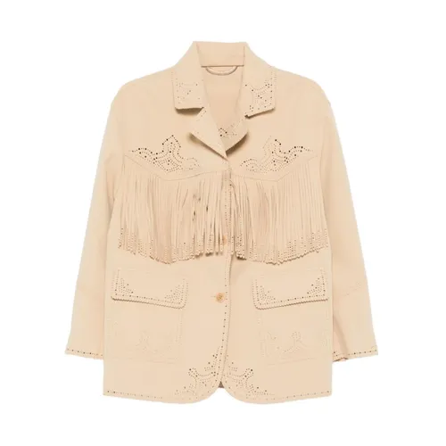 Fringe-detail Coat - Ermanno Scervino - Modalova