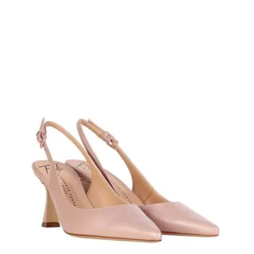 Nude Leather Slingback Pumps - Roberto Festa - Modalova