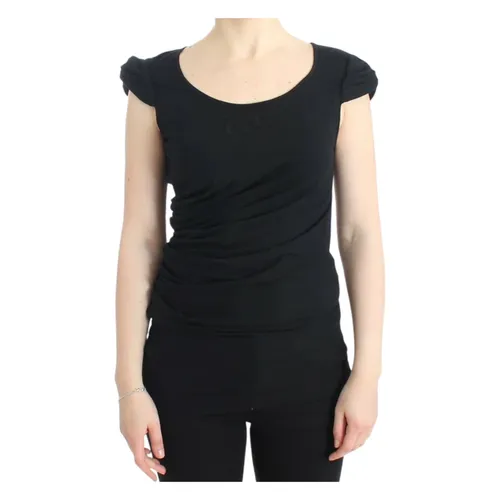 Elegant Black Top with Long Sleeves - Roberto Cavalli - Modalova