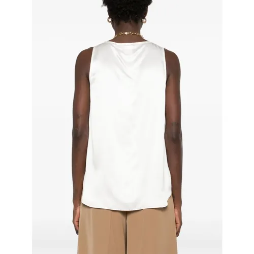 White Silk Sleeveless Top - Max Mara - Modalova