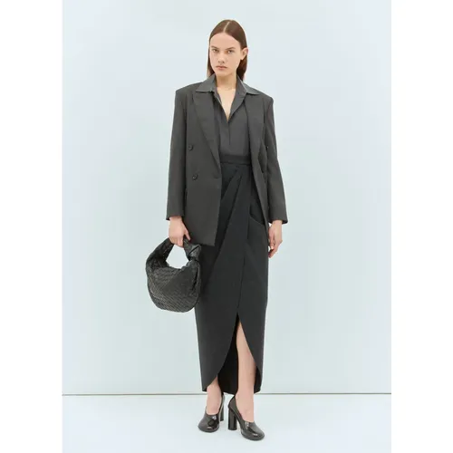 Silk Bodysuit Shirt with Shoulder Pads - Max Mara - Modalova