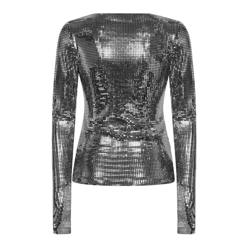 Metallic Long-Sleeve Top - MM6 Maison Margiela - Modalova