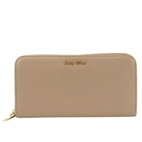 Pre-owned Leather Wallet - Miu Miu Pre-owned - Modalova