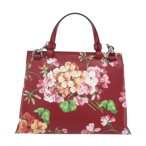 Pre-owned Vintage Floral Print Top Handle Bag - Gucci Vintage - Modalova