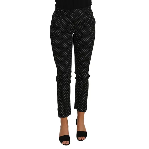 Polka Dot Cropped Pants - Dolce & Gabbana - Modalova