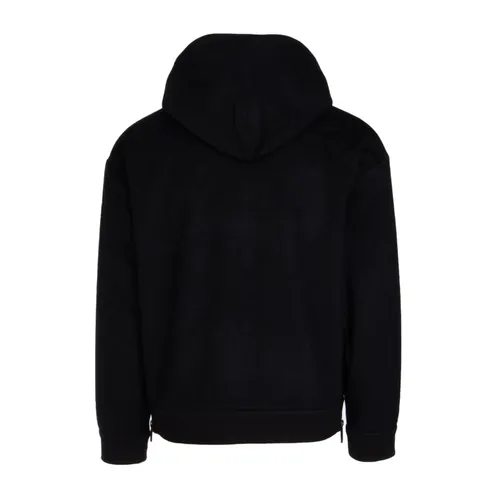 Oversized Black Hoodie - Emporio Armani - Modalova