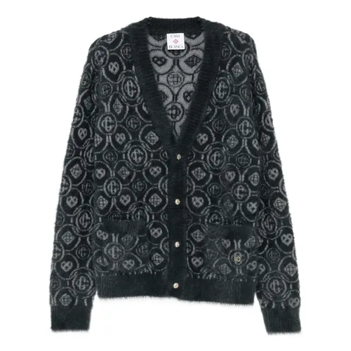 Fluffy Monogram Cardigan - Casablanca - Modalova