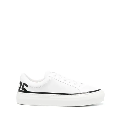White Leather Logo Sneakers - Gcds - Modalova