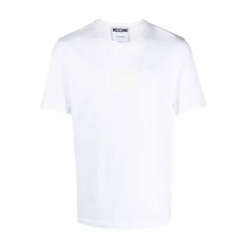 White T-shirts and Polos with Logo - Moschino - Modalova