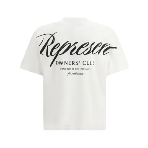 Monochrome Cotton Tee with Iconic Monogram - Represent - Modalova