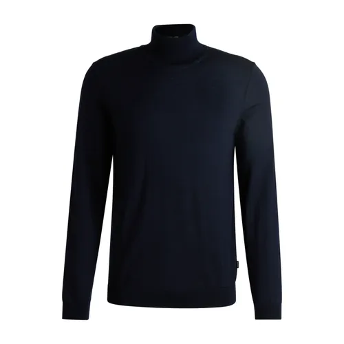 Wool turtleneck sweater slim fit design - Hugo - Modalova