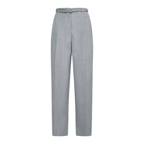 Grey Checkered Wool Trousers - Jil Sander - Modalova