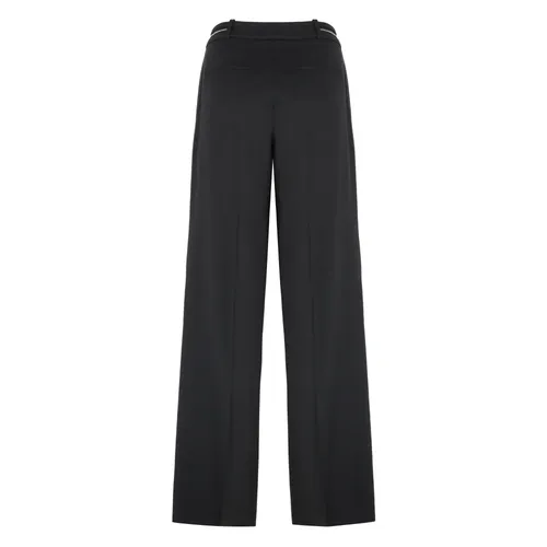 Black Virgin Wool Pants Stylish Comfort - Peserico - Modalova