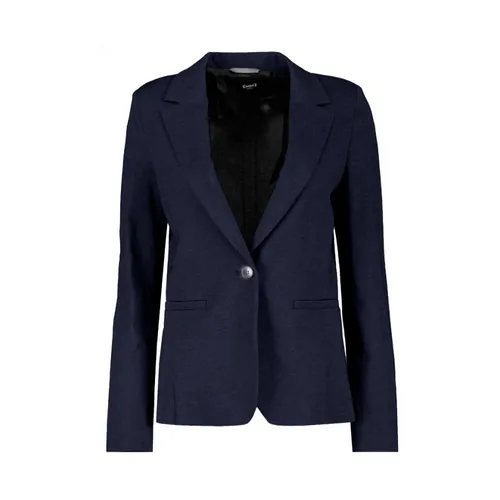 Blazer Azul de Punto Jersey con Cuello de Solapa - Marella - Modalova