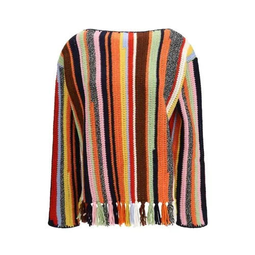 Fringed Wool Sweater - Prada - Modalova
