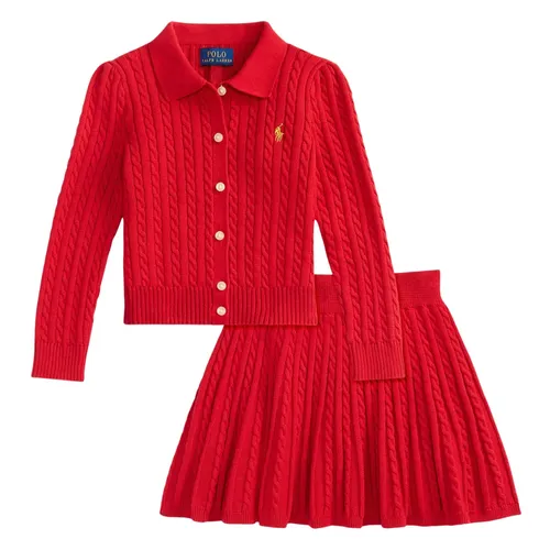 Mini Cable Knit Skirt Set - Ralph Lauren - Modalova