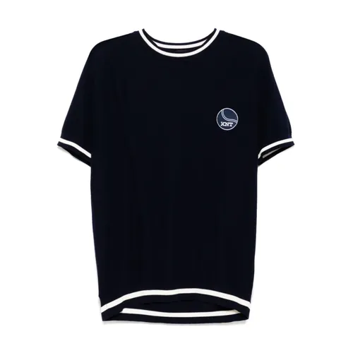 Navy Blue Crew Neck Sweater - Kiton - Modalova