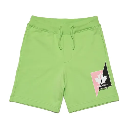 Bicolor Print Bermuda - Dsquared2 - Modalova