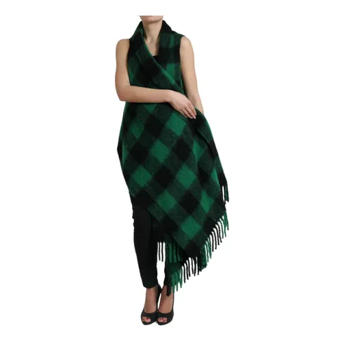 Buffalo Check Poncho Jacket - Dolce & Gabbana - Modalova