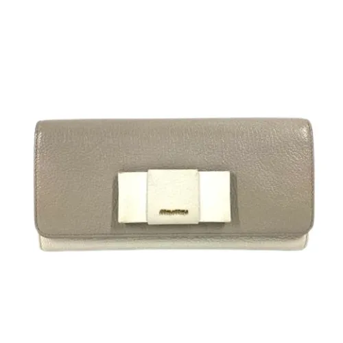 Pre-owned Leather Wallet - Miu Miu Pre-owned - Modalova