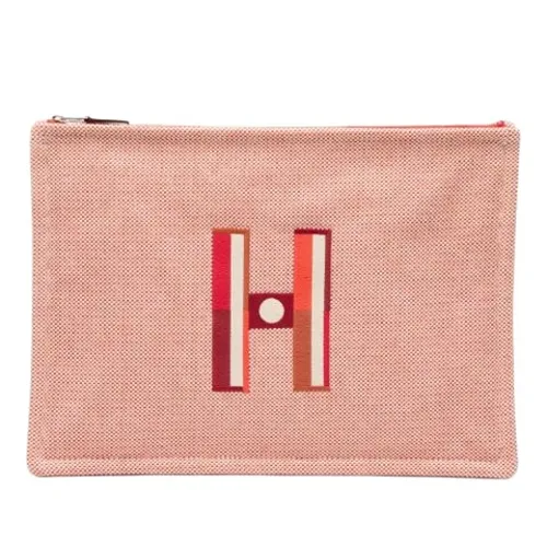 Pre-owned Canvas Clutch - Hermès Vintage - Modalova