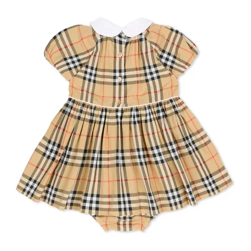 Check Cotton Dress with Bloomers - Burberry - Modalova