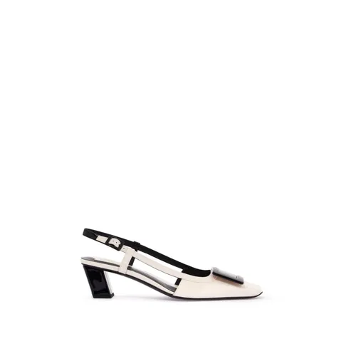 Two-tone patent leather slingback pumps - Roger Vivier - Modalova