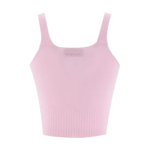 Ribbed V-Neck Top - Ermanno Scervino - Modalova