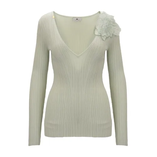 V-neck Sweater - Elisabetta Franchi - Modalova