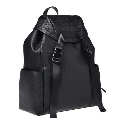 Black tumbled leather rucksack - Baldinini - Modalova