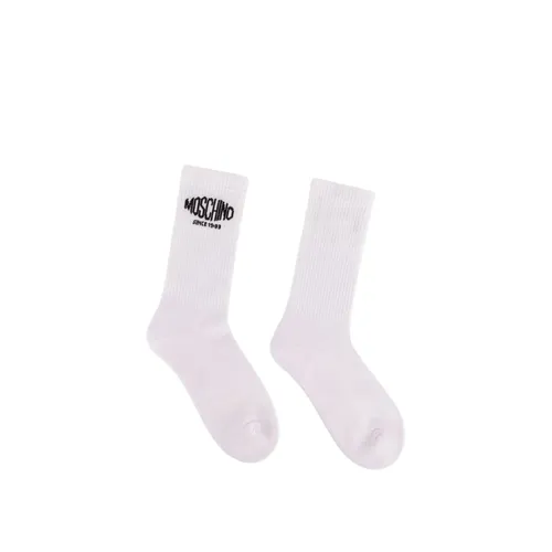 Embroidered Terry Socks - Moschino - Modalova