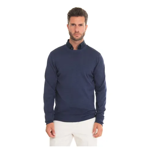 Stone Washed Slim Fit Wool Pullover - Fay - Modalova