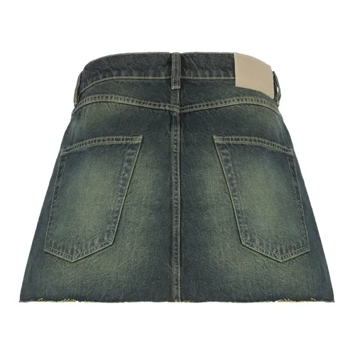 Denim Mini Skirt with Vintage Frayed Hem - Our Legacy - Modalova