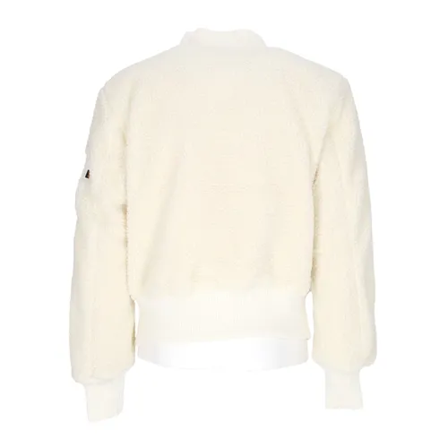 Off White Teddy Sherpa Jacket - Alpha Industries - Modalova
