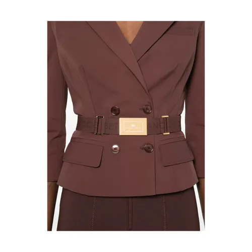 Technical bi-elastic fabric jacket - Elisabetta Franchi - Modalova