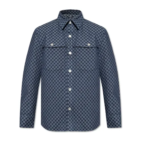 Denim Jacketwith monogram - Balmain - Modalova